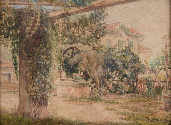 Bartolomeo Bezzi - Giardino con pozzo
