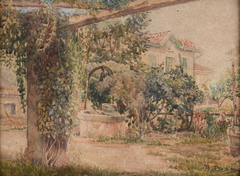 Giardino con pozzo