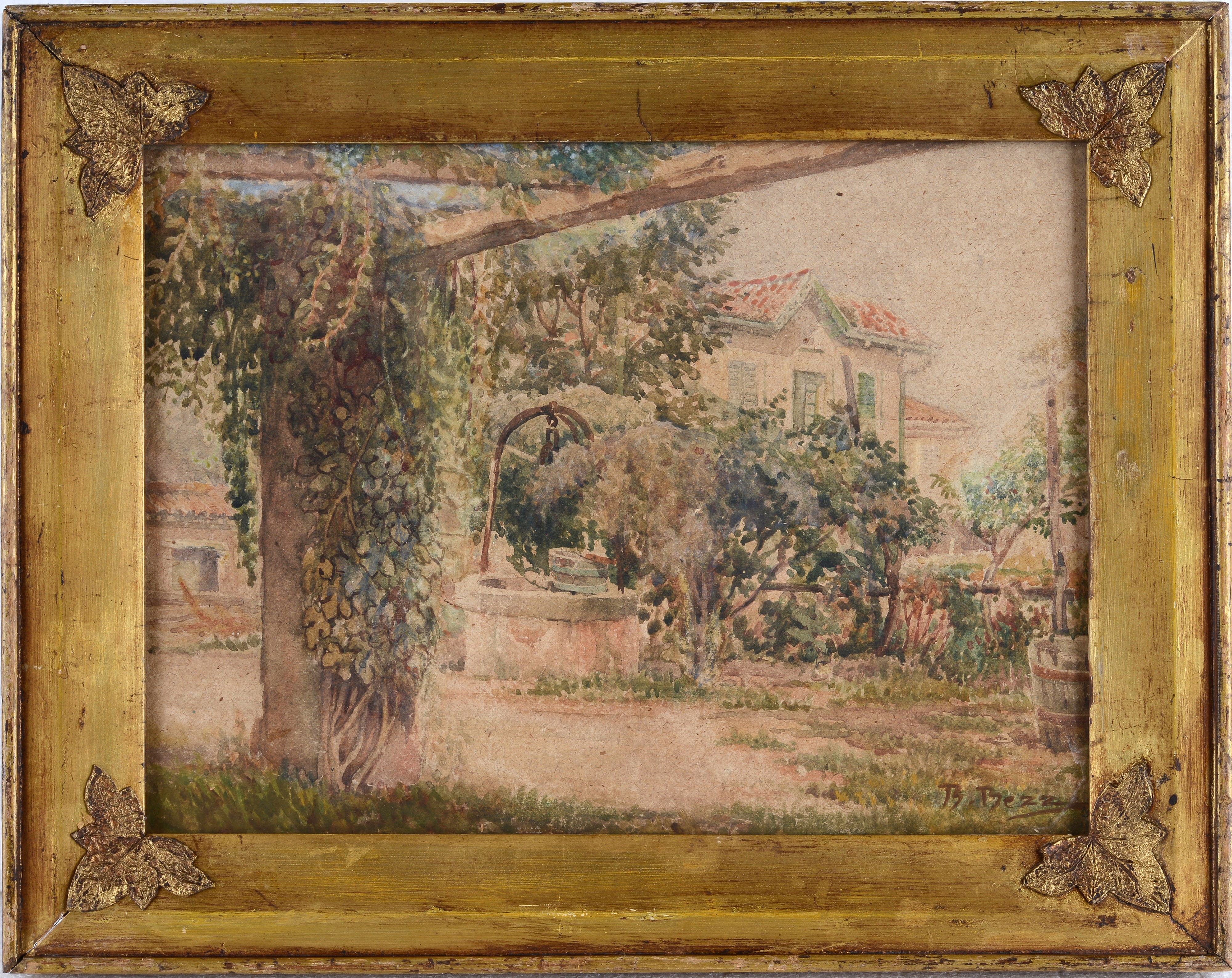 Giardino con pozzo