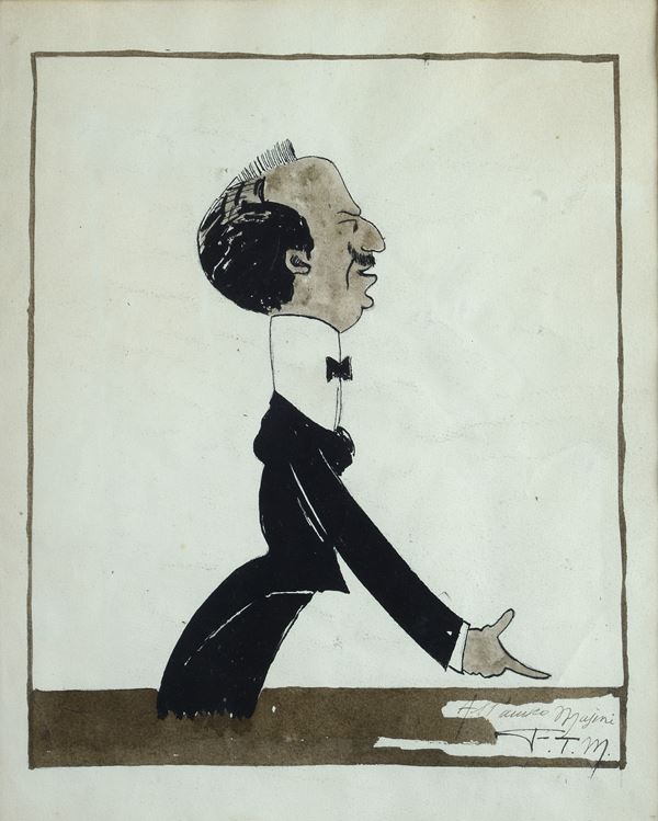 Attr. a Filippo Tommaso Marinetti - Caricature