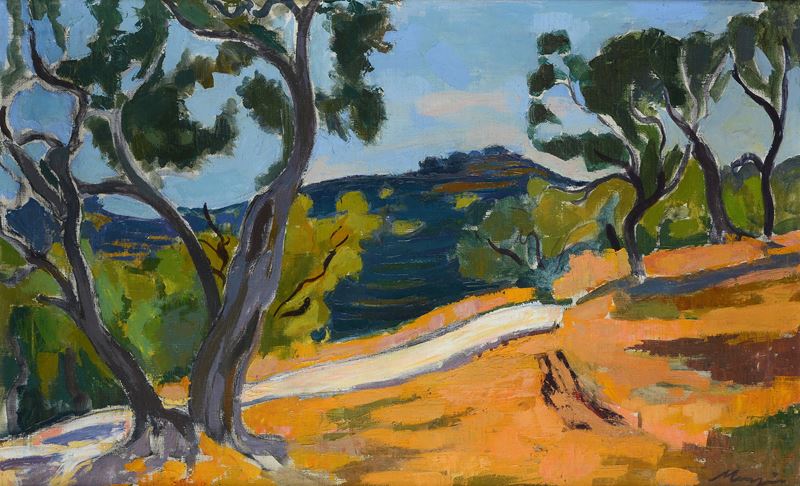 Paesaggio con alberi