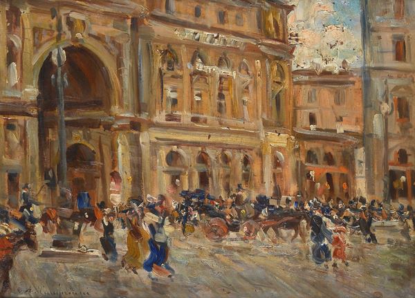 Alceste Campriani - Piazza Vittorio Emanuele a Firenze