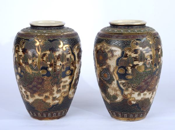Coppia di vasi Satsuma   - Auction ANTIQUES, AUTHORS OF XIX AND XX CENTURY - I - Galleria Pananti Casa d'Aste
