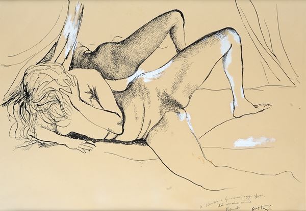 Renato Guttuso - Reclining nude