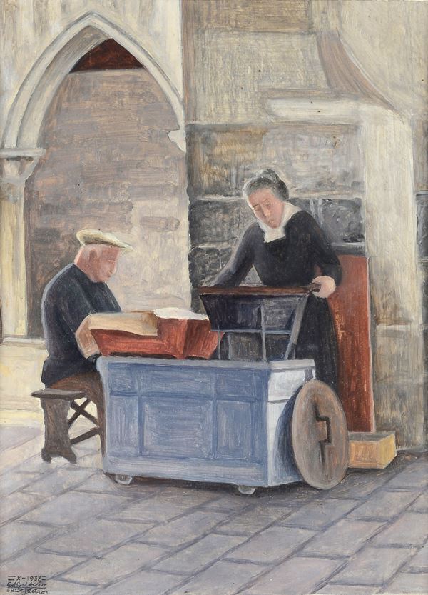 Natalino Bentivoglio Scarpa Cagnaccio di San Pietro - The roasted chestnut seller