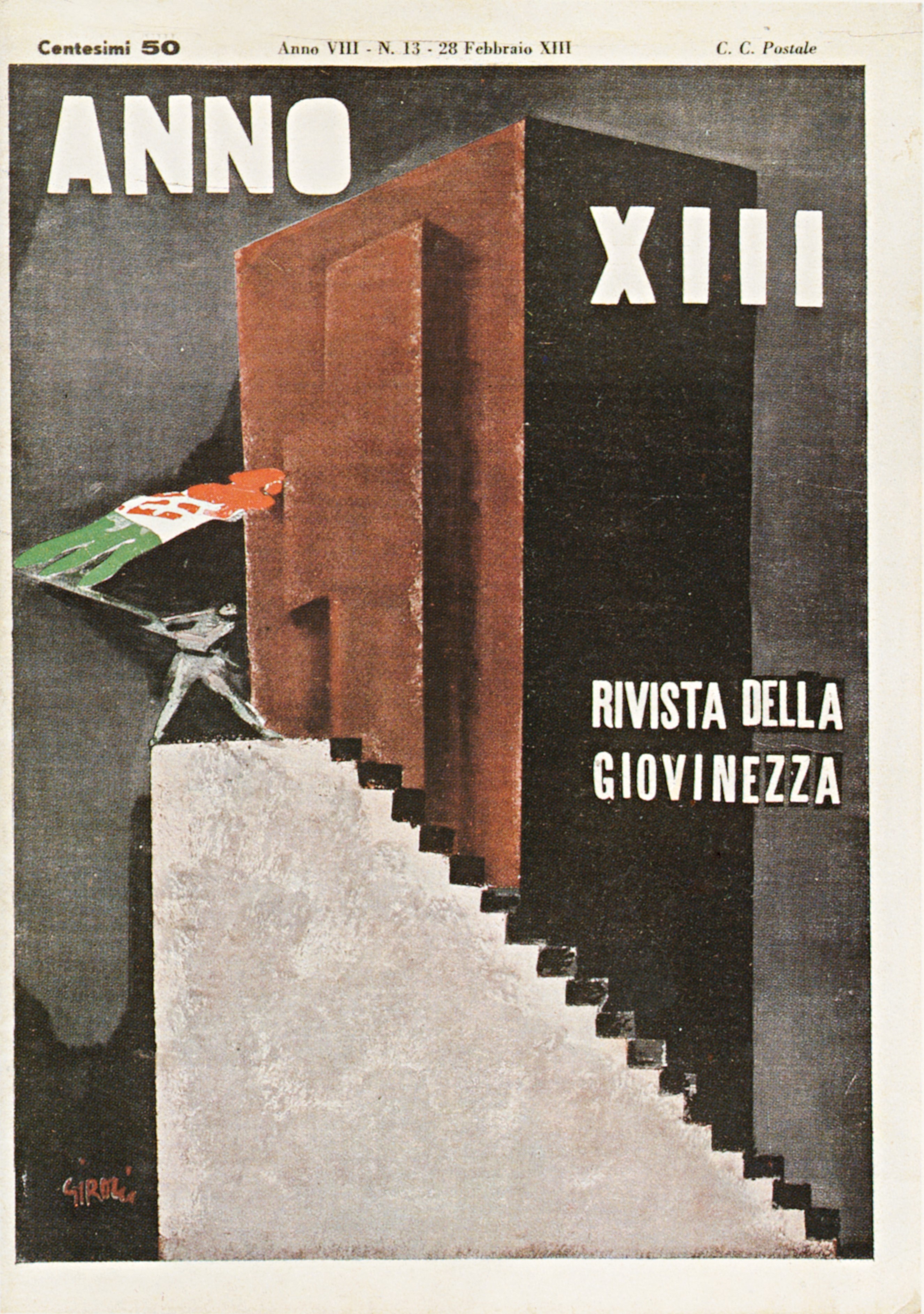 Mario Sironi - Studio per la Copertina di Anno XIII Rivista della Giovinezza