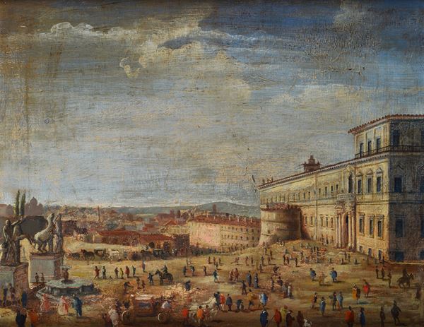 Anonimo, inizi XIX sec. - Veduta del Quirinale