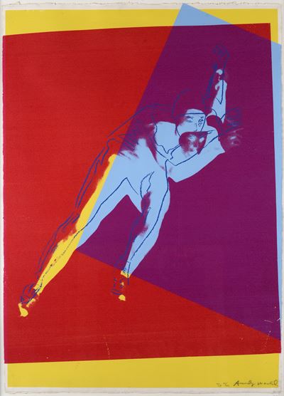 Speed skater, serigrafia a colori su carta Arches 88