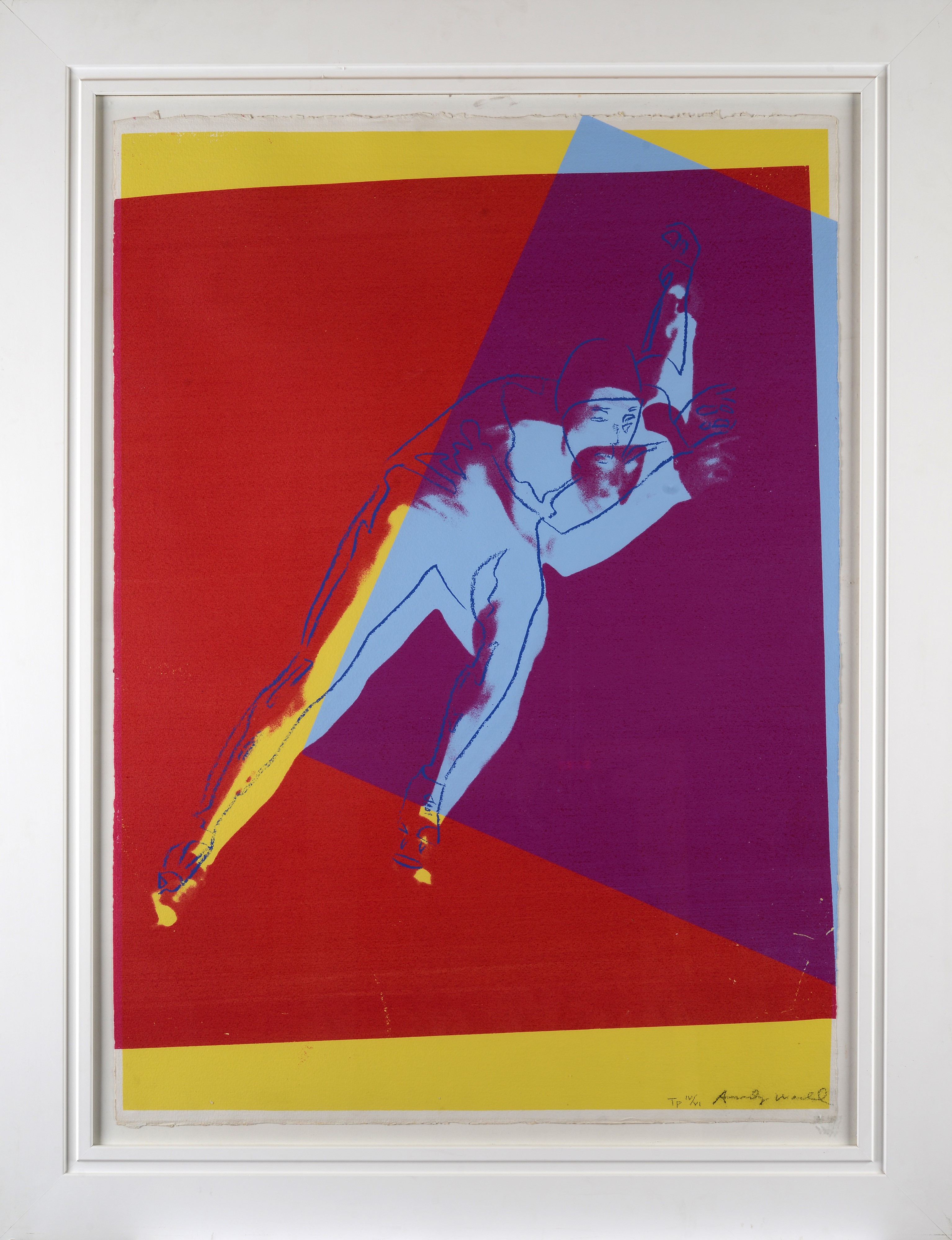 Andy Warhol - Speed skater, serigrafia a colori su carta Arches 88