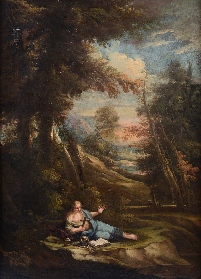 Maddalena penitente entro paesaggio