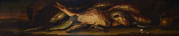 Scuola Napoletana, XVII sec. - Trionfo di pescato