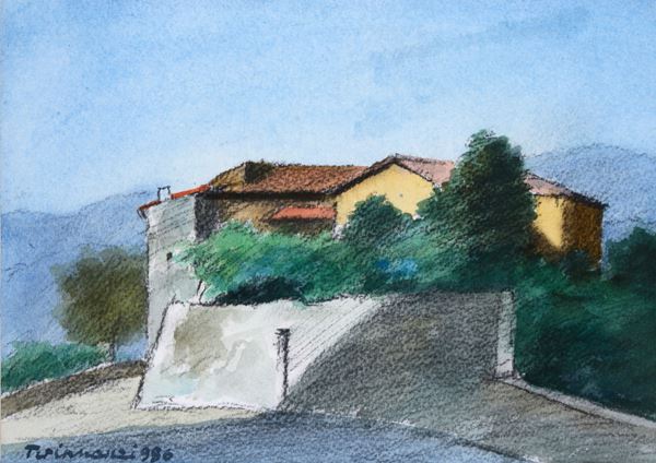 Nino Tirinnanzi - Paesaggio con case
