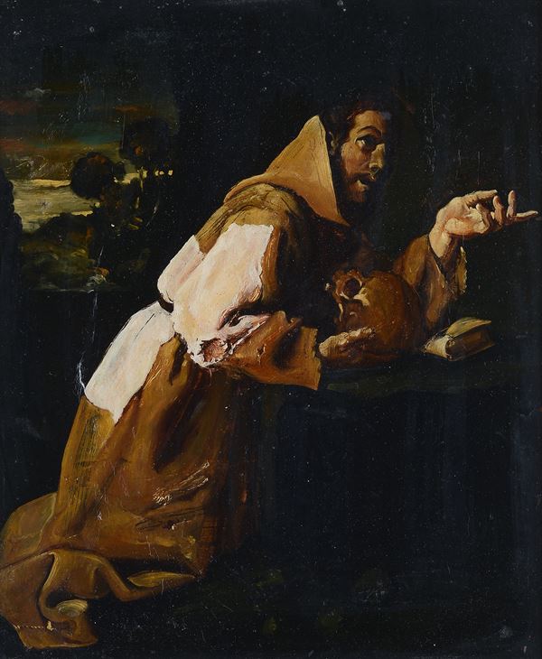 Scuola Europea, XX sec. - San Francesco (da Zurbaran)