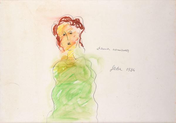 Tano Festa - Roman lady