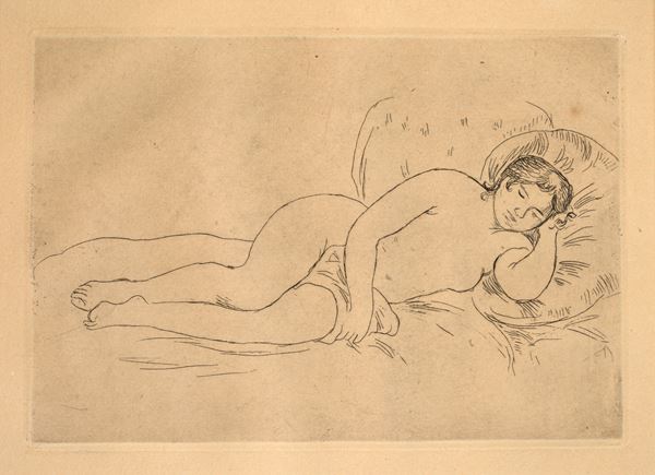 Pierre-Auguste Renoir - Reclining female nude