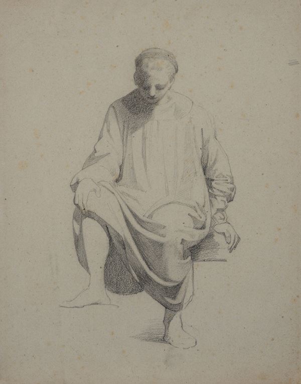 Attr. a Raffaello Sernesi - Studio di figura