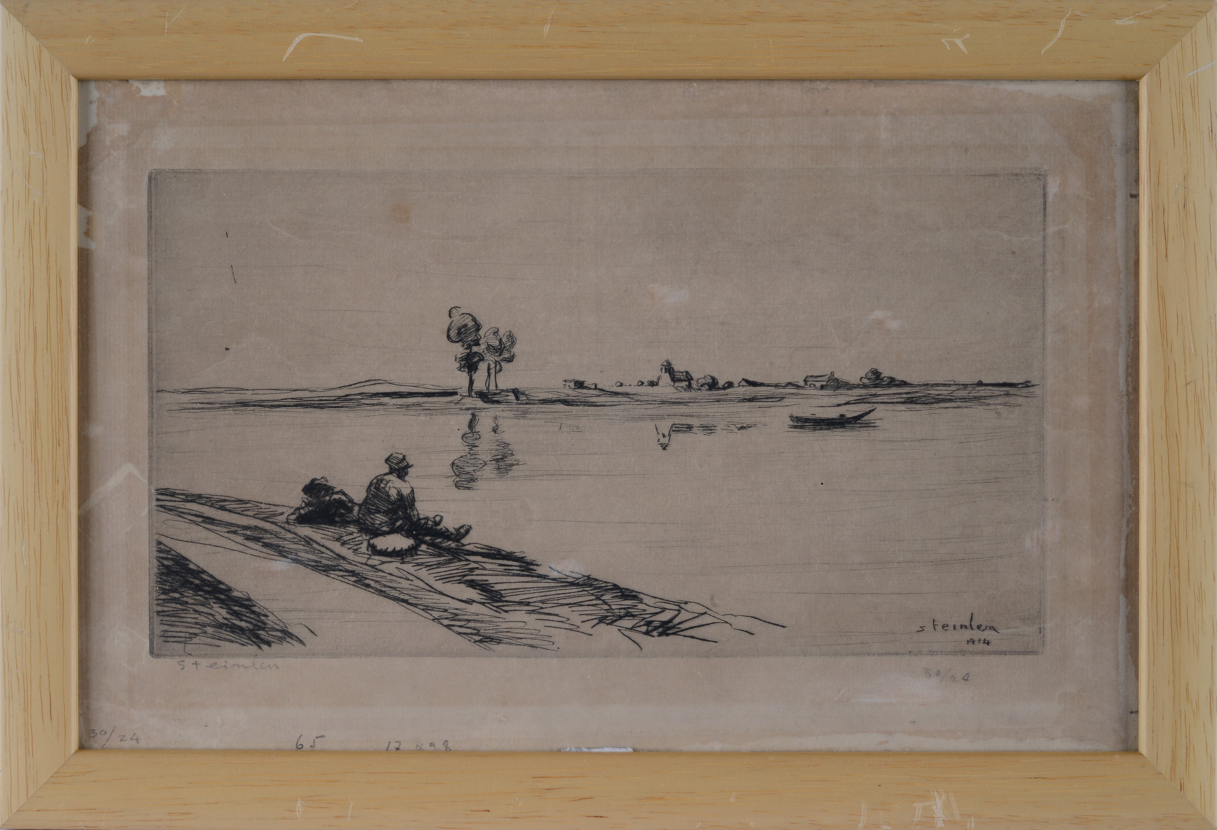 Homme assis au bord du fluve