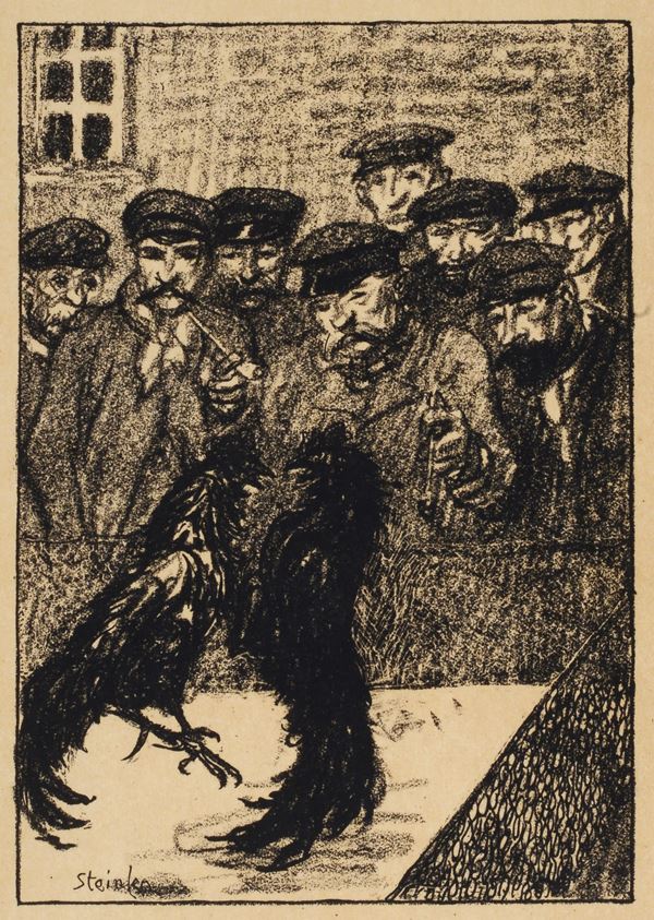 Th&#233;ophile Alexandre  Steinlen - Combat des coques