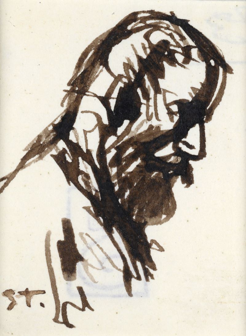 Profilo di uomo barbuto