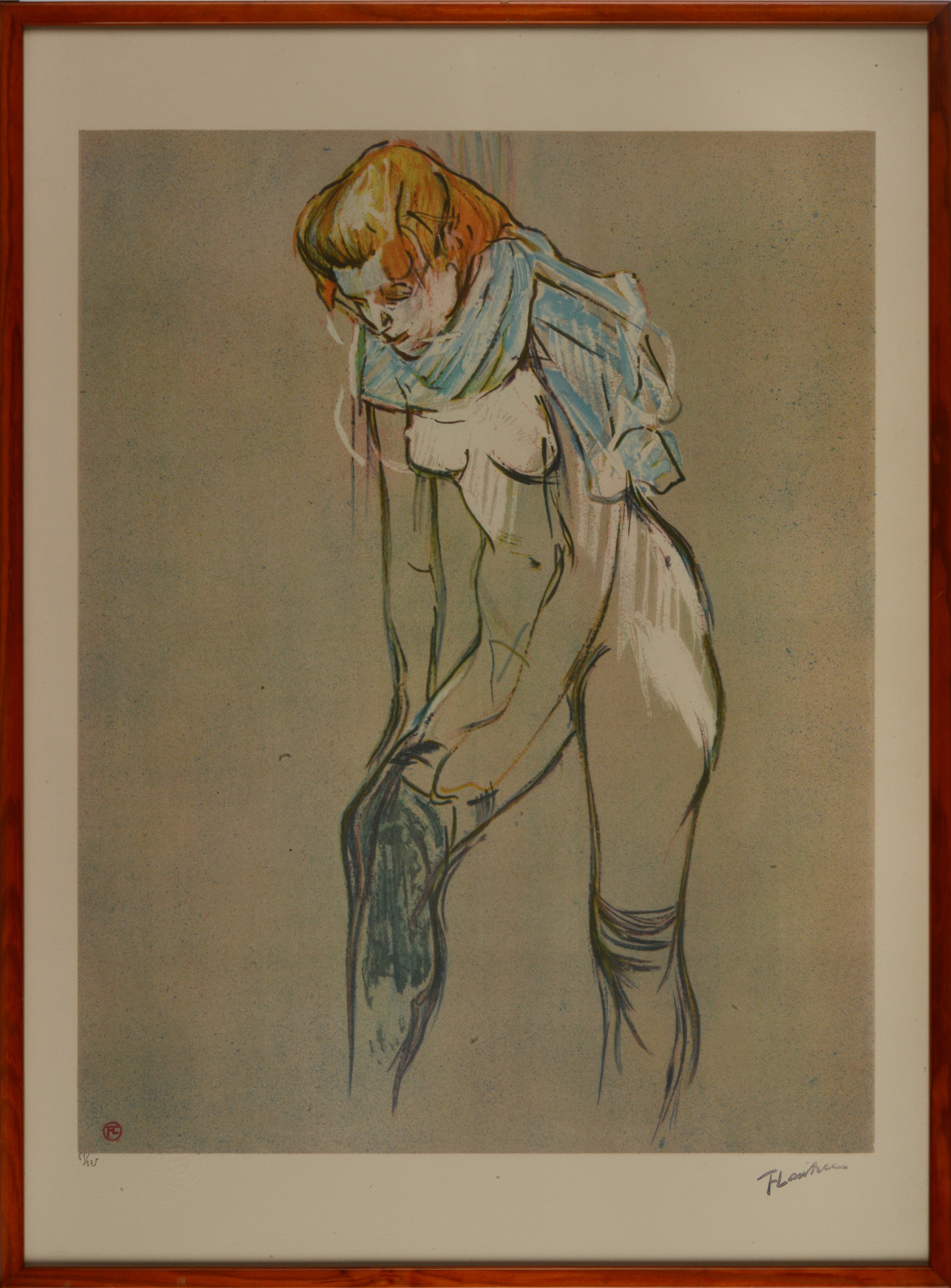 Femmes qui tire son bas