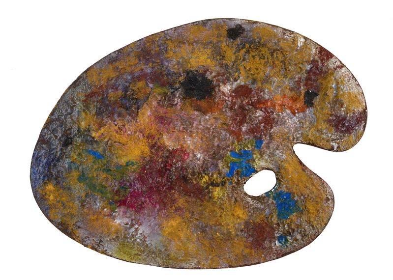Reproduction de la palette de l'artiste