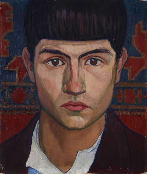 Jeanne Hebuterne : Ritratto di André  - Olio su cartone - Asta L'ÉCOLE DE PARIS - Galleria Pananti Casa d'Aste
