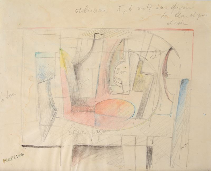 Composizione cubista (recto) - (verso)