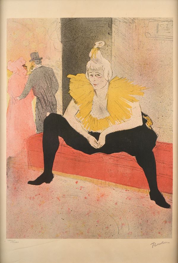 Henri de Toulouse-Lautrec - The Clownesse sits