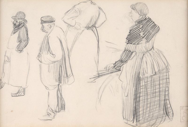 Le marché (recto) - (verso)