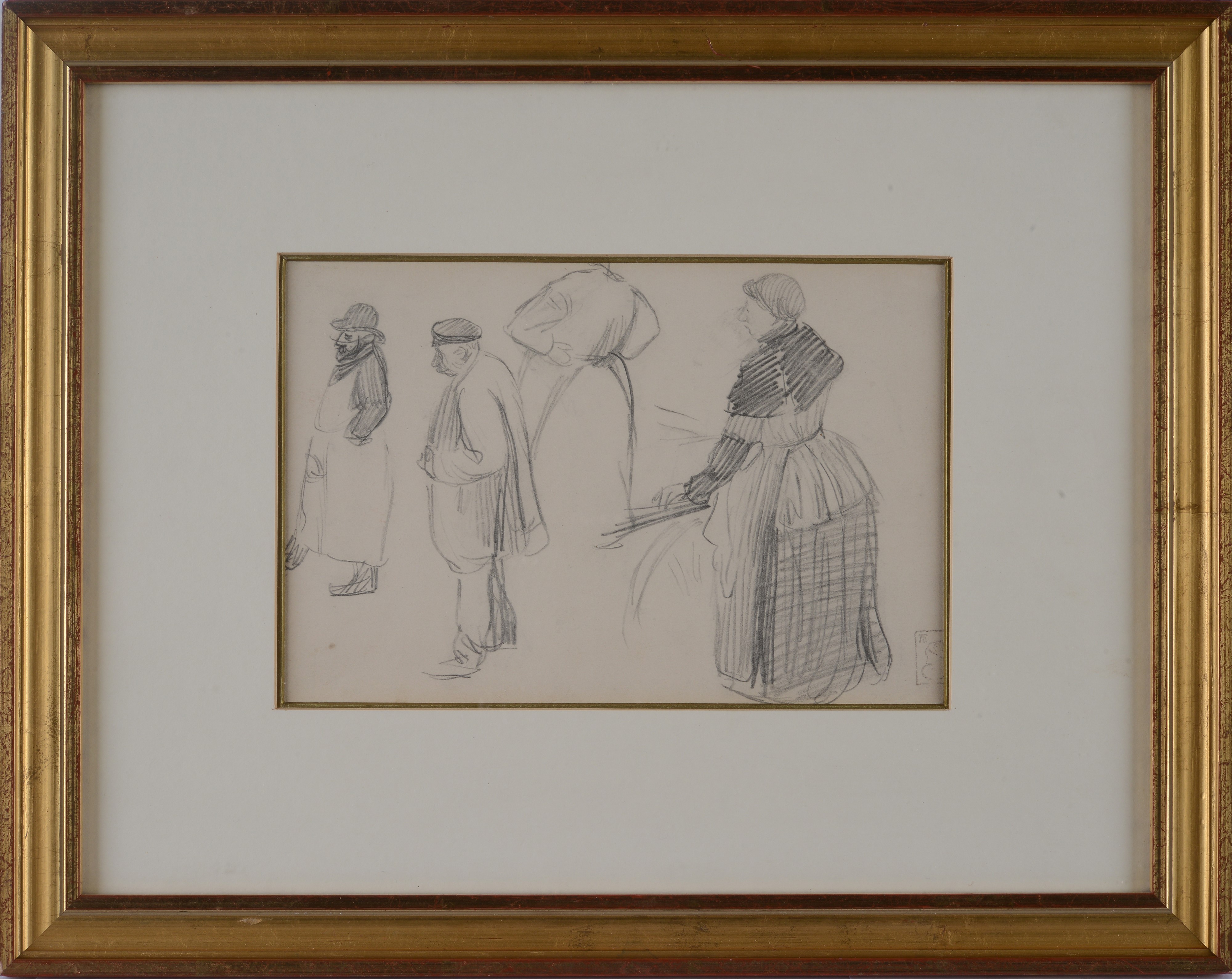 Le marché (recto) - (verso)