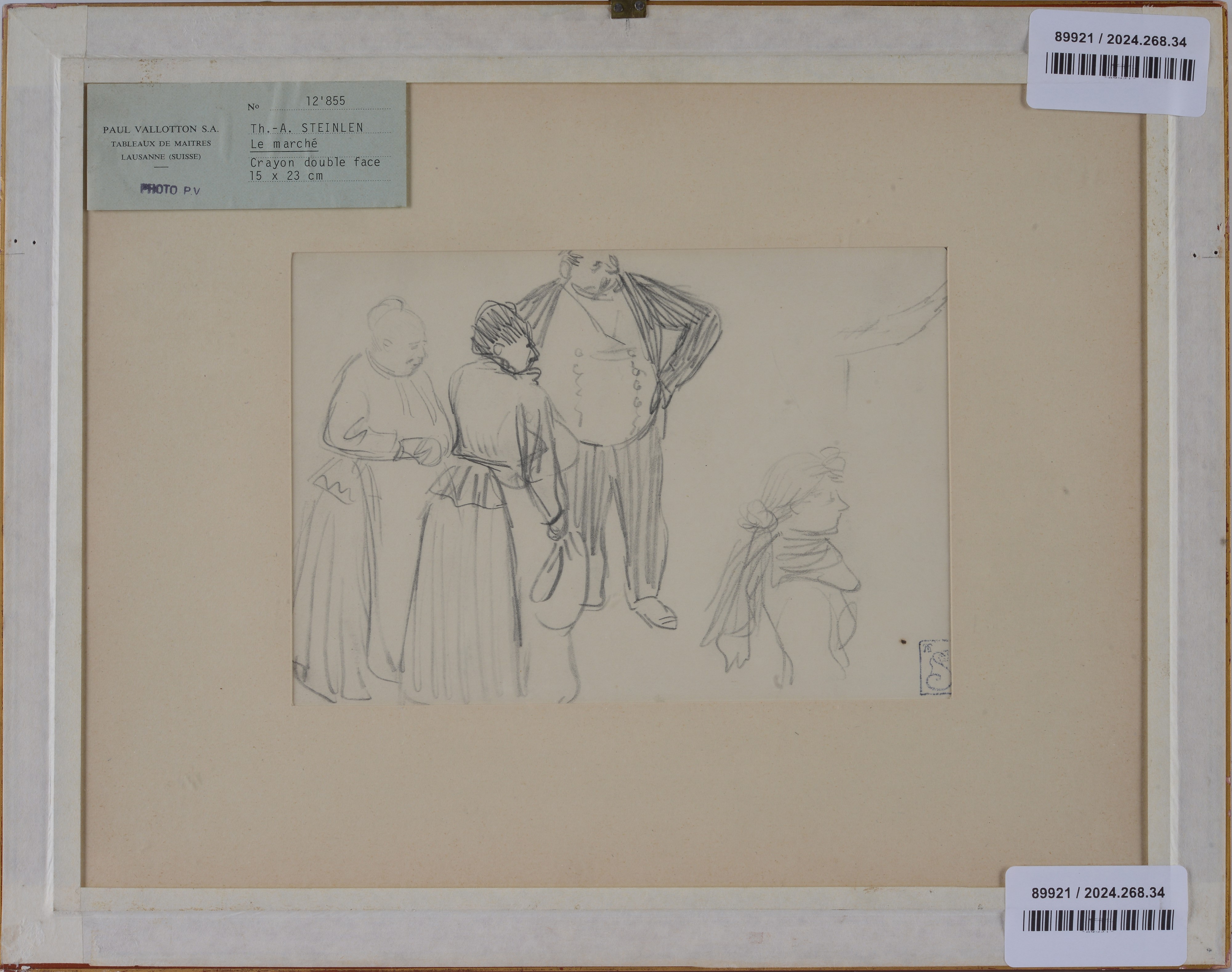 Le marché (recto) - (verso)