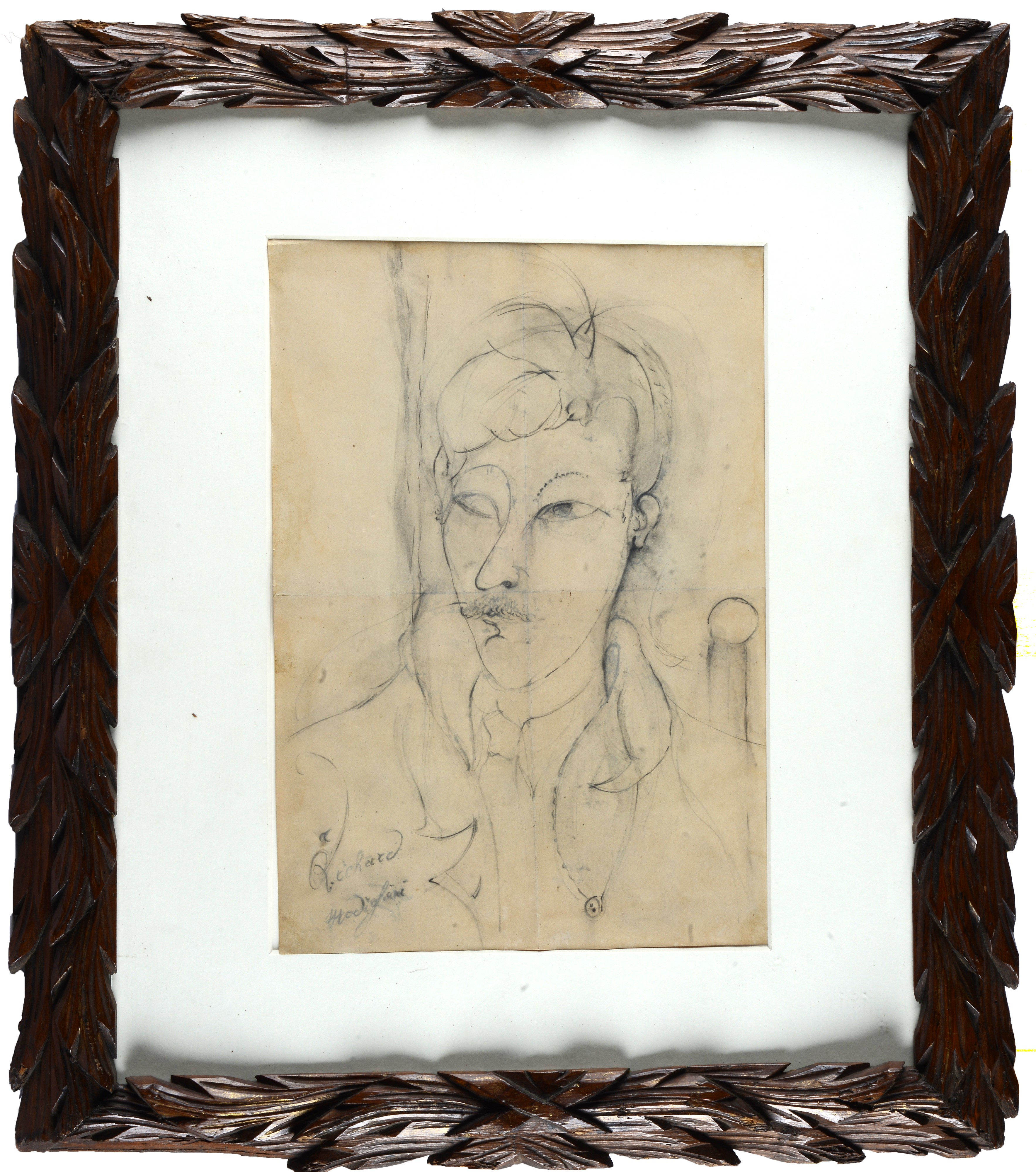 Amedeo Modigliani - Ritratto di Amilcare Richard, matita su carta, 1919