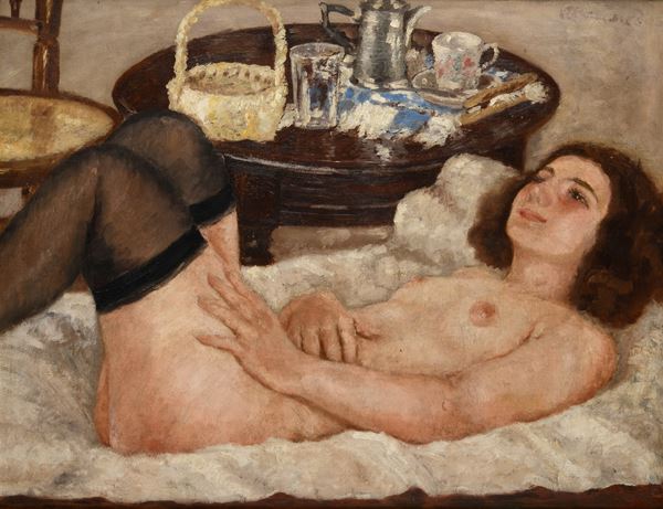 Anonimo, XX sec. - Nudo di donna sdraiata