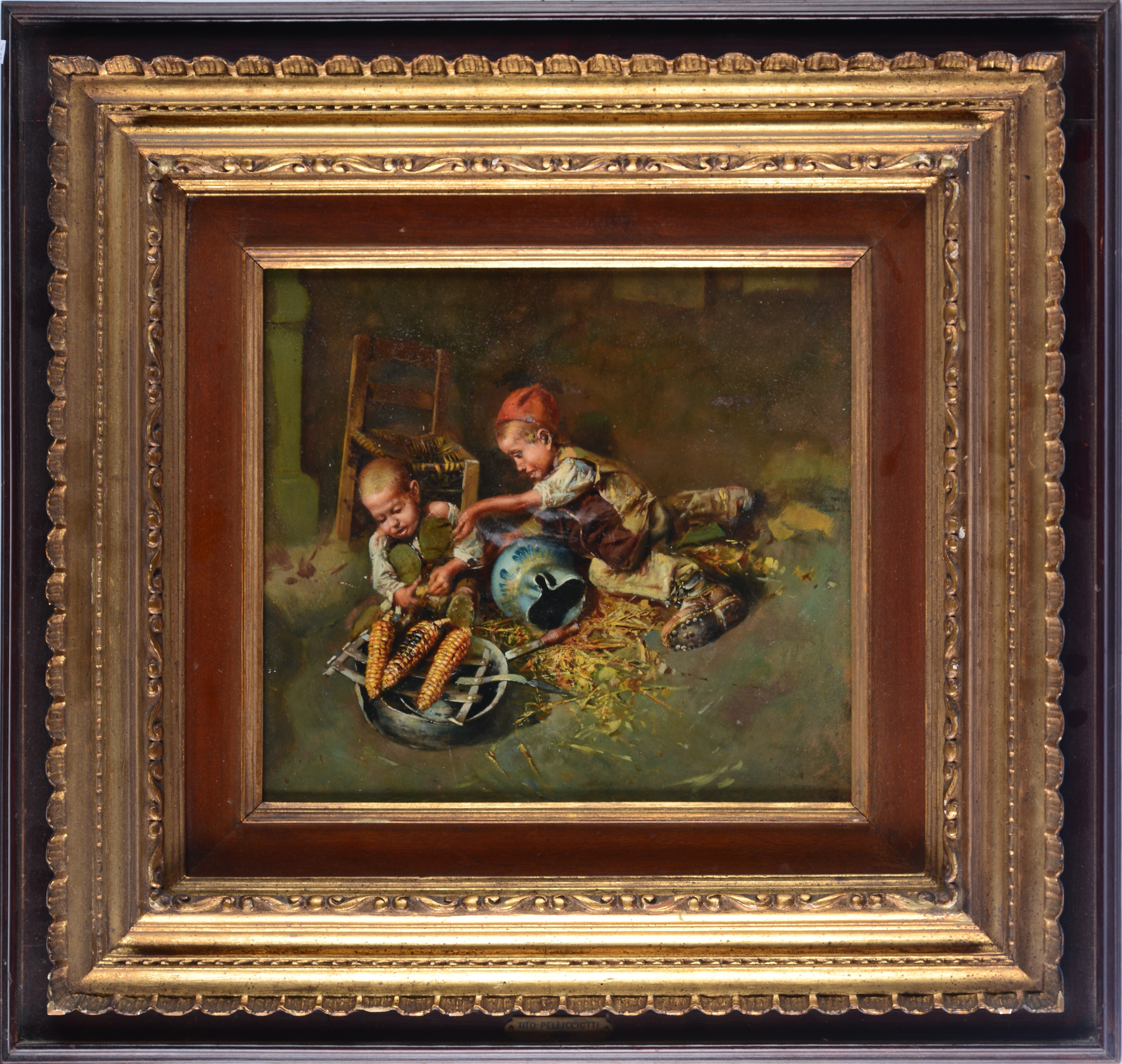 Bambini nella stalla