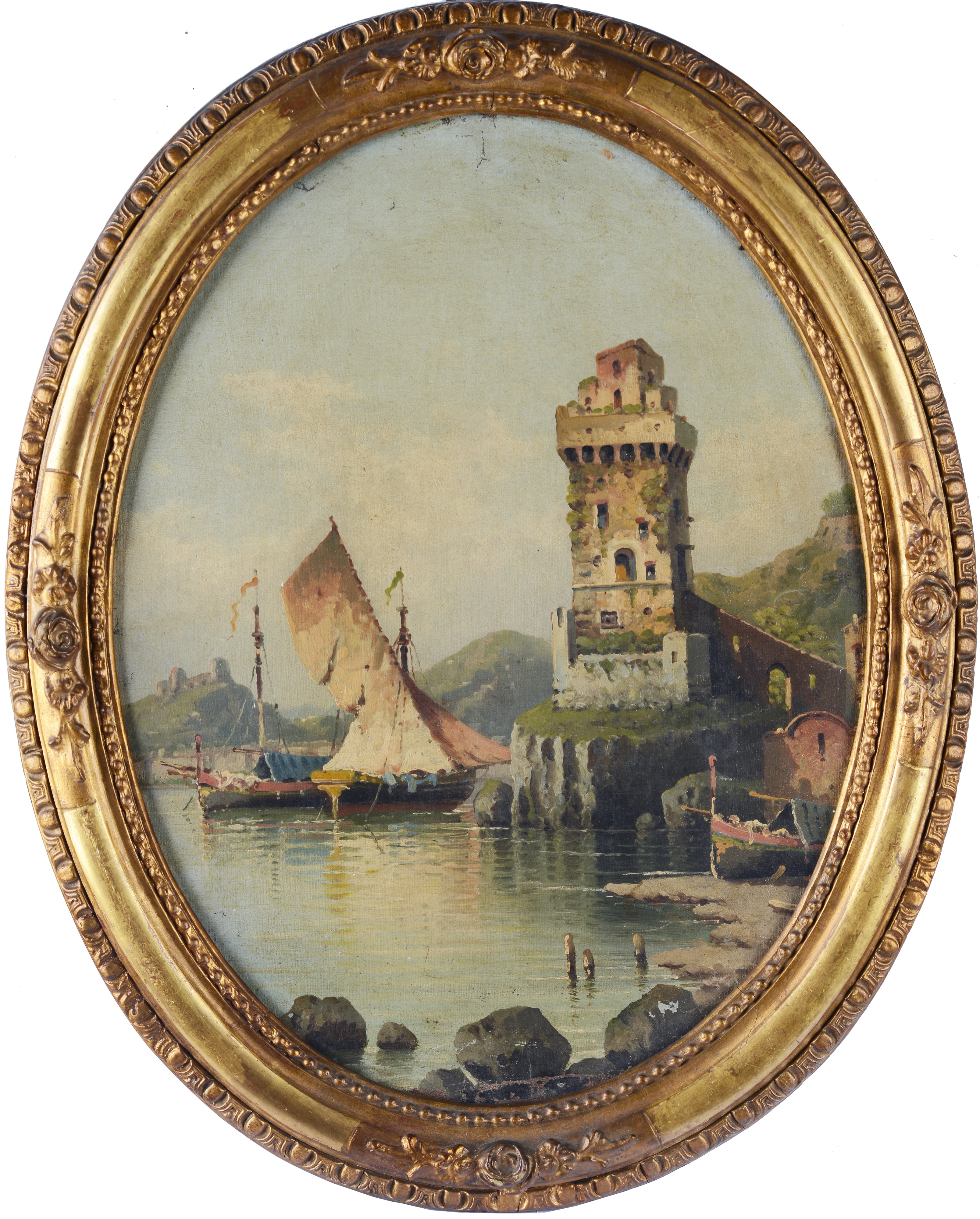 Scuola Napoletana, XIX Sec. - Torre di Cetara