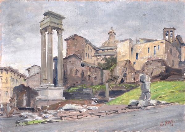 Emilio  Galli - Veduta romana