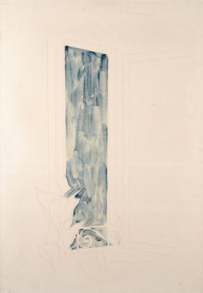 Senza titolo (Smalto su tela, cm. 100x70)