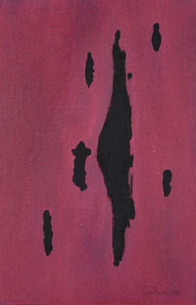 Senza titolo, tecnica mista su masonite, 1968