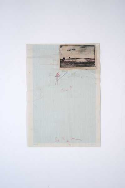 Senza titolo, tecnica mista e collage su carta