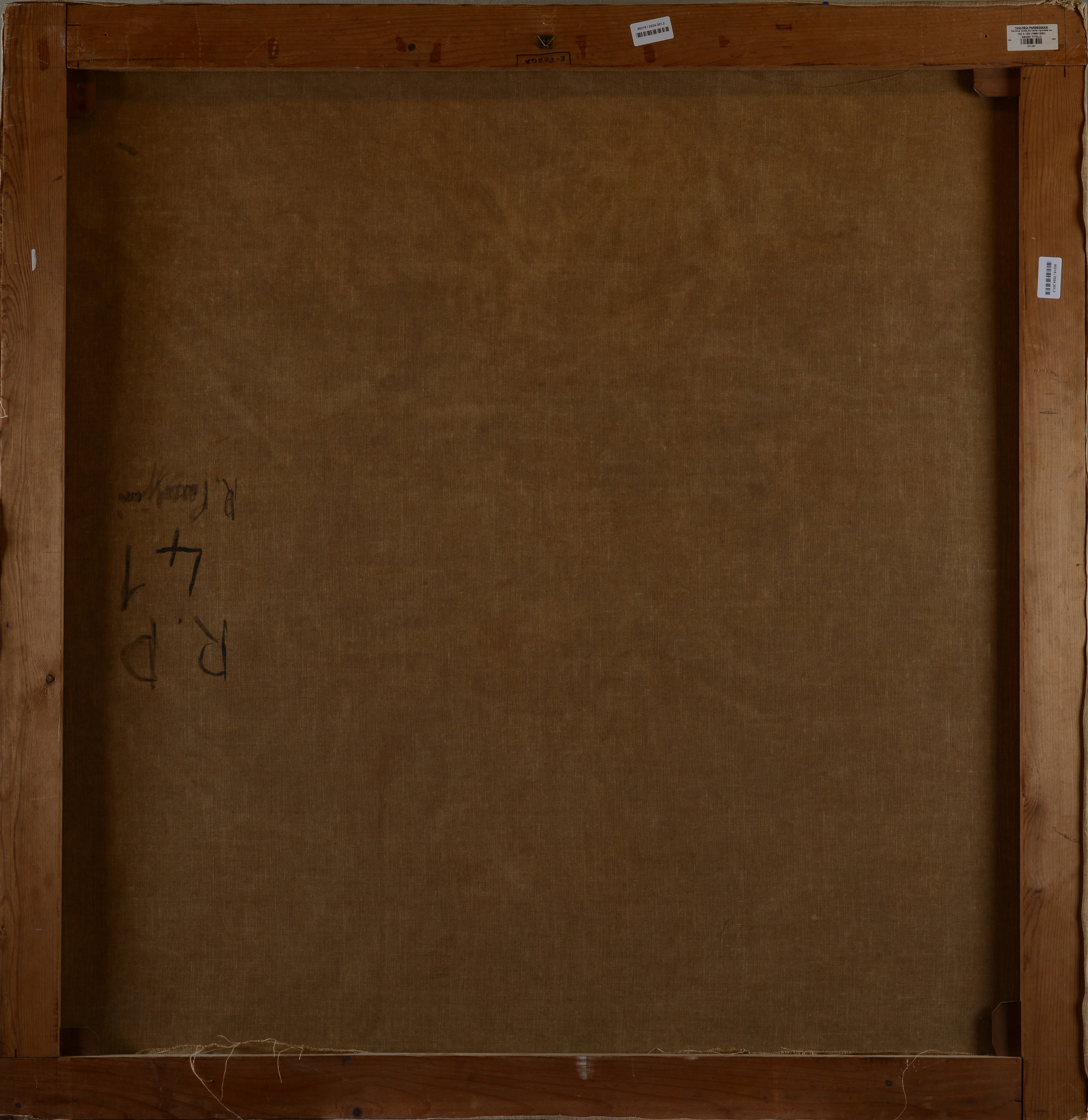 Tancredi Parmeggiani - Senza titolo, tecnica mista su carta su tela, 1959-1960