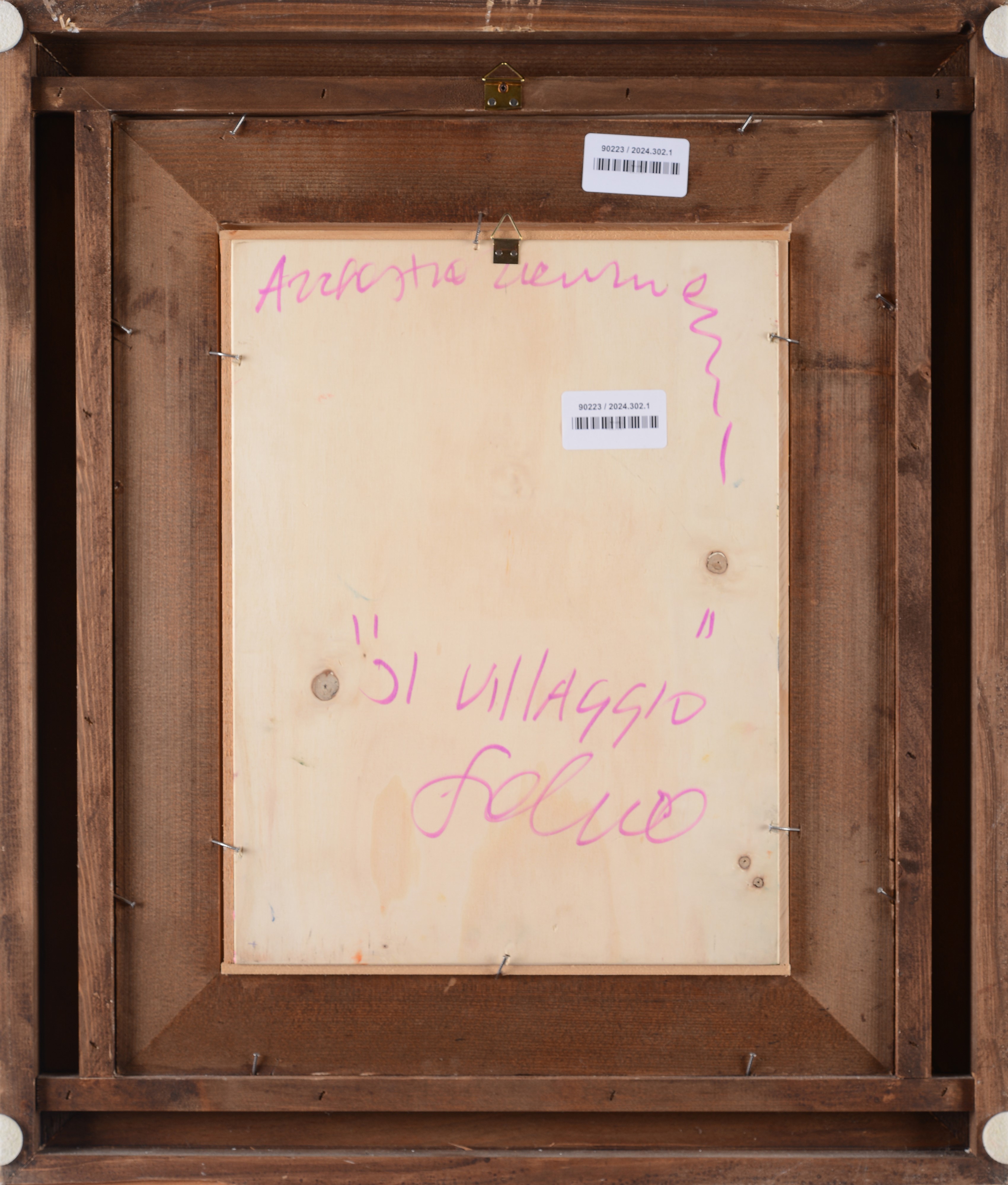 Salvo - Il villaggio, olio su tavola