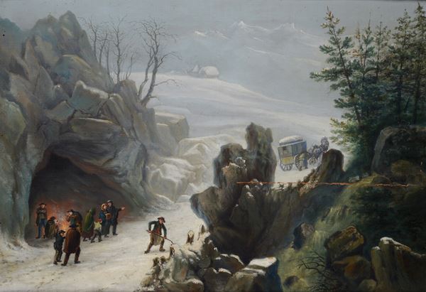 Scuola Europea, XIX sec. - Passo di montagna