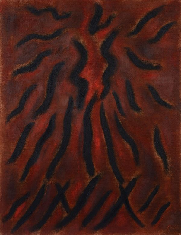 Virgilio Guidi - Ancient red and black sky