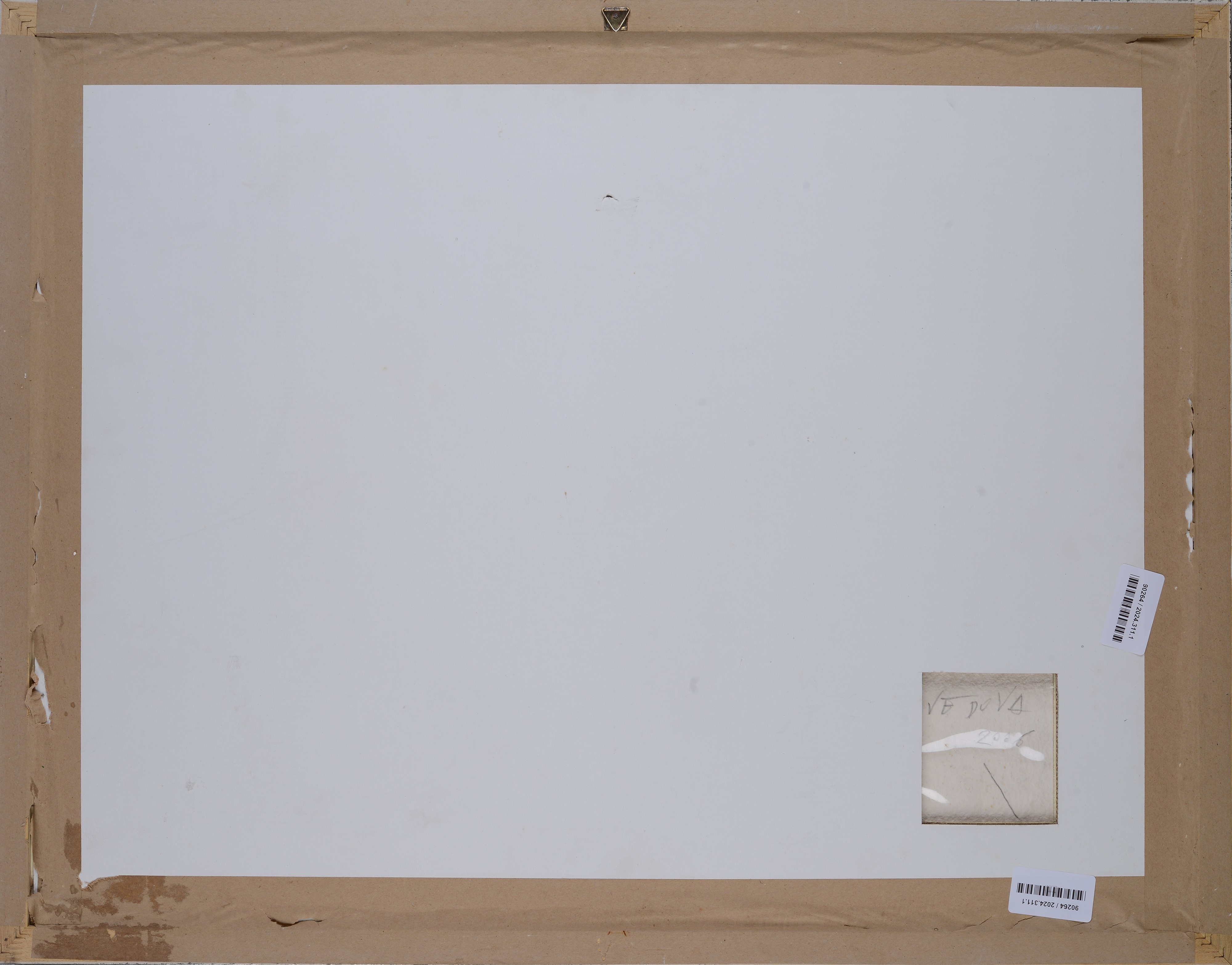 Emilio Vedova - Spazio opposto n. 14, olio su carta monotipo
