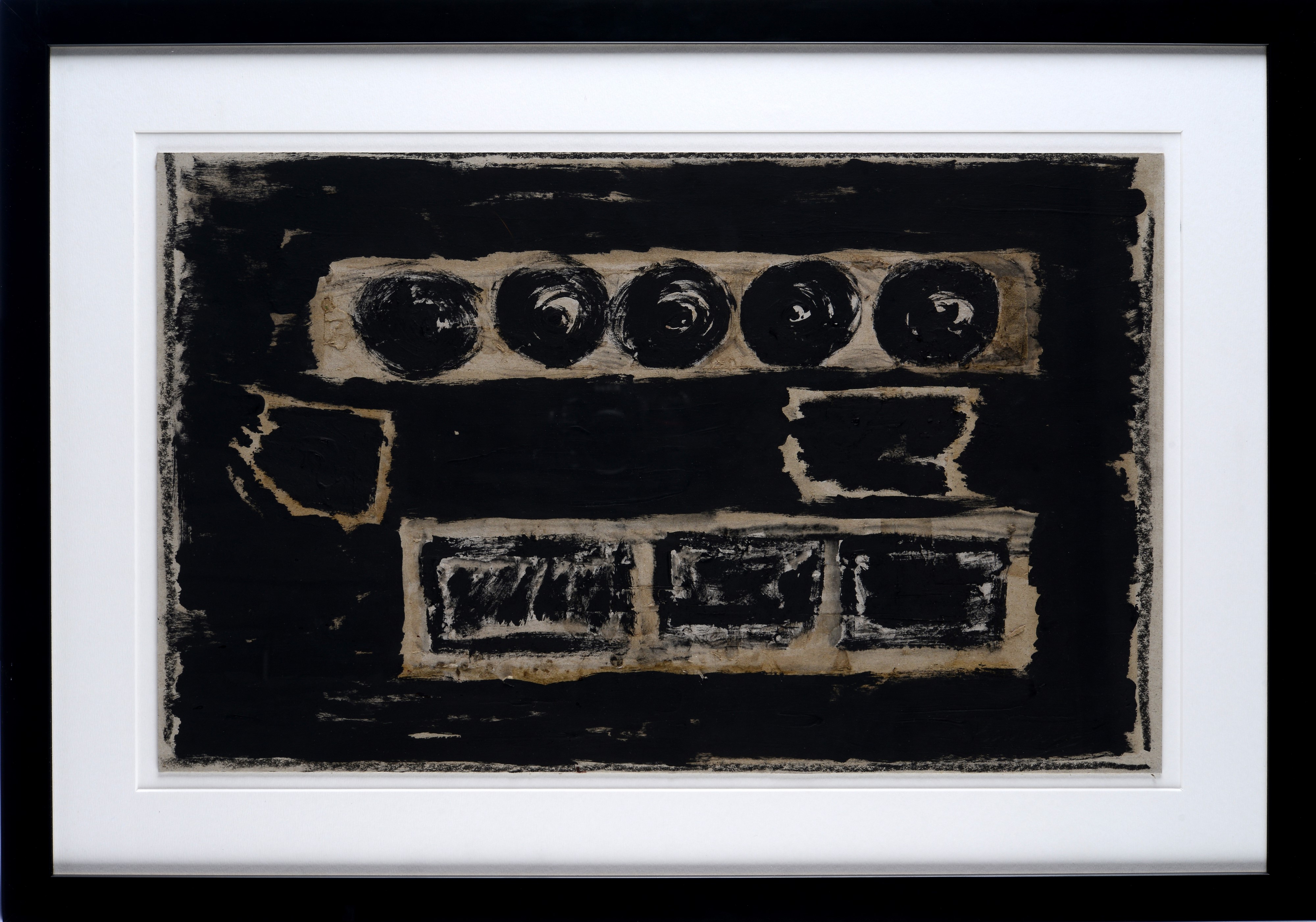 Jannis Kounellis - Senza titolo (1989), inchiostro e tempera su cartone