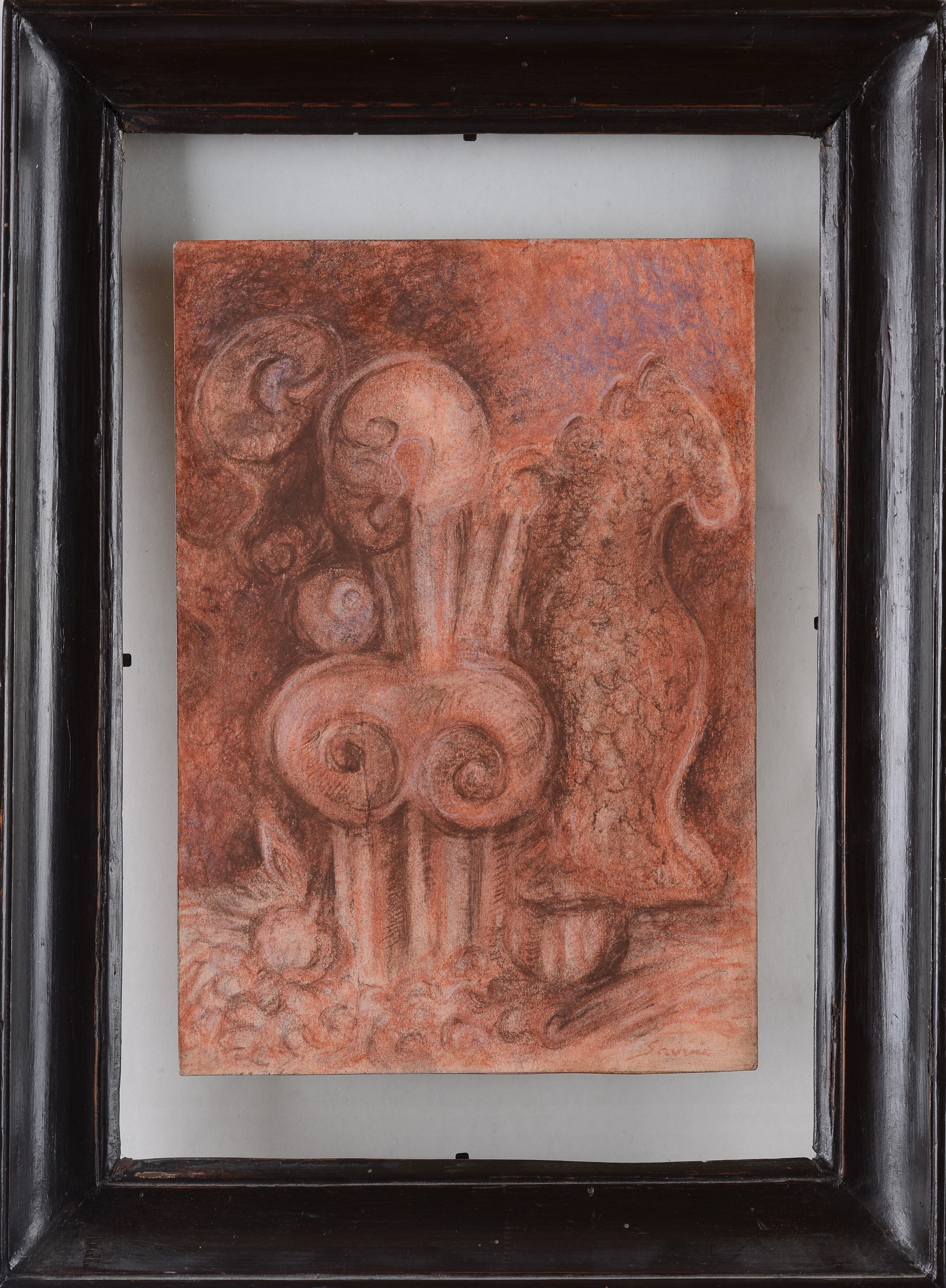 Alberto Savinio - Senza titolo (Acquerello, inchiostro e tempera su cartone)