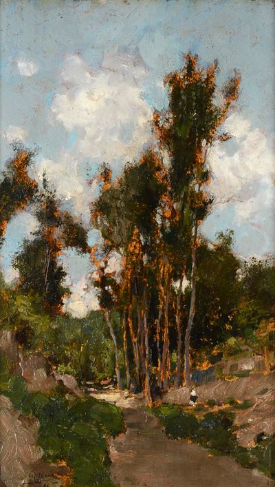 Paesaggio con Alberi e Figura