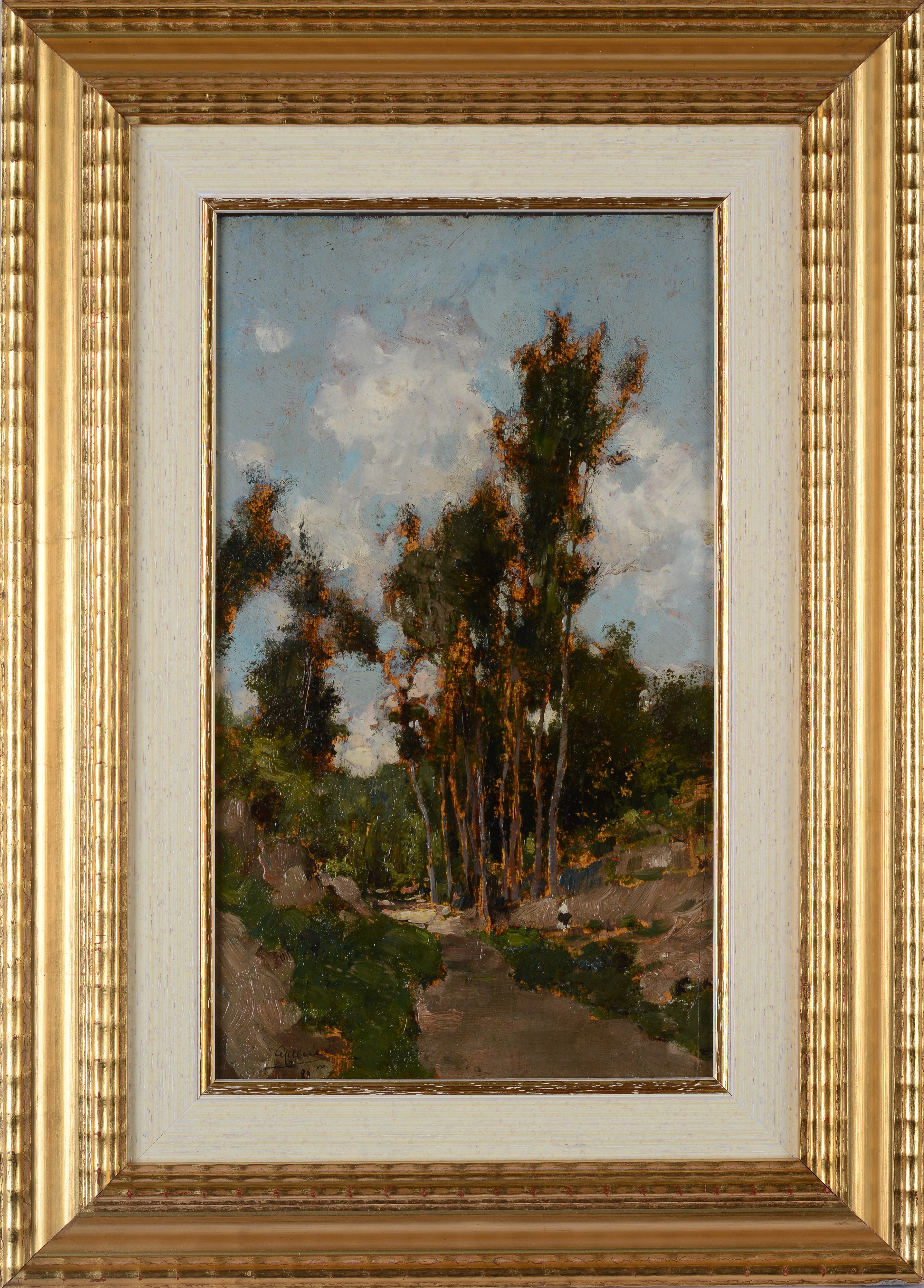 Giuseppe Casciaro - Paesaggio con Alberi e Figura