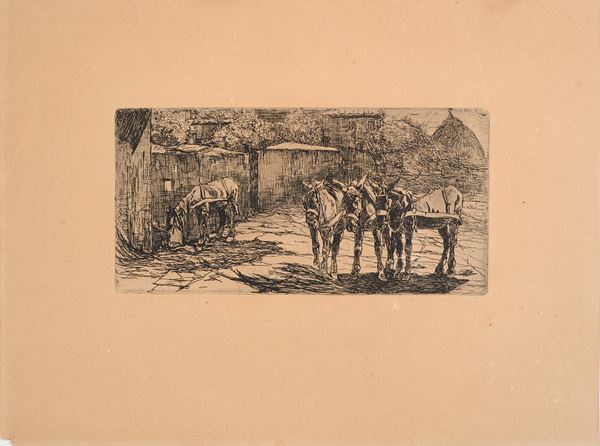 Giovanni Fattori - Sosta di somari