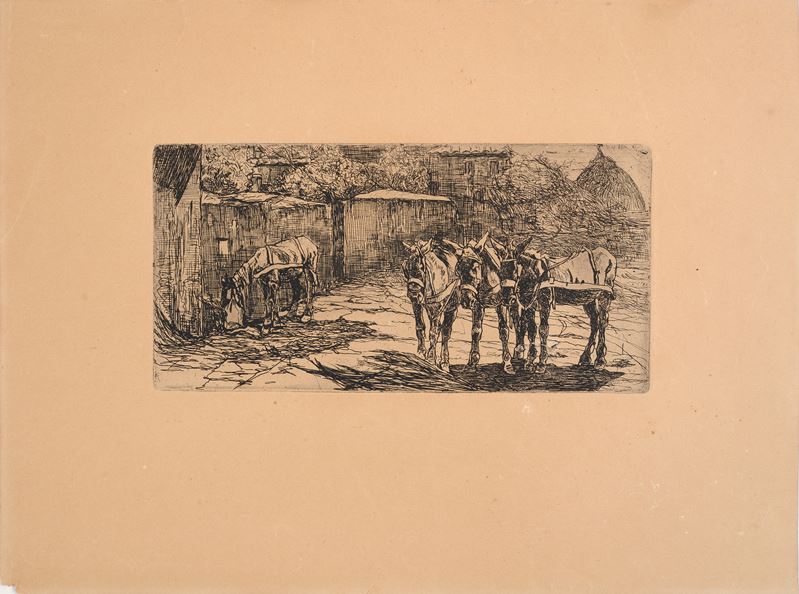 Giovanni Fattori - Sosta di Somari